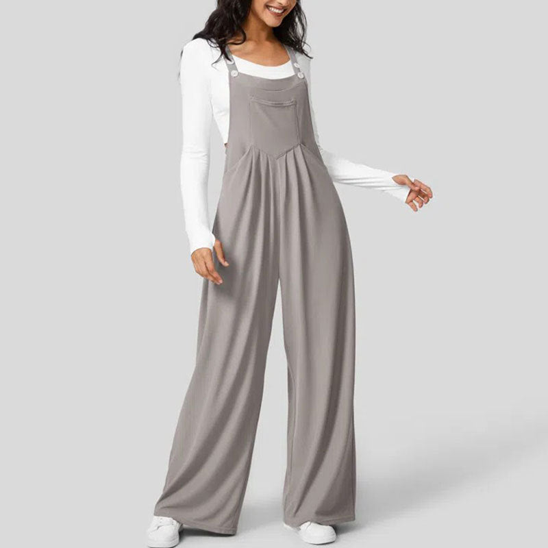 Adjustable Strap Button Multiple Pockets Plicated Waffle Casual Overalls(Buy 2 Free Shipping)