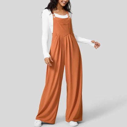 Adjustable Strap Button Multiple Pockets Plicated Waffle Casual Overalls(Buy 2 Free Shipping)