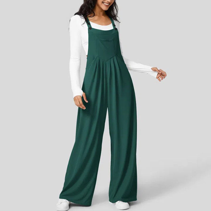 Adjustable Strap Button Multiple Pockets Plicated Waffle Casual Overalls(Buy 2 Free Shipping)