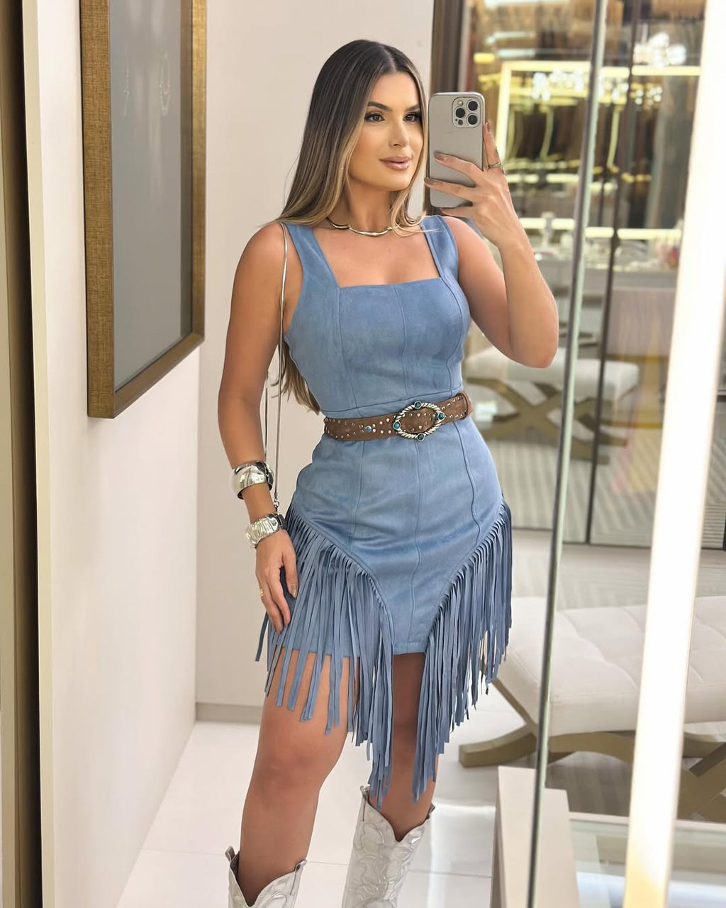 Chic Fringed Mini Dress for Women（buy 2 free shipping）