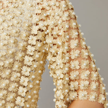 Pearl Detail Crochet Top(BUY 2 FREE SHIPPING)