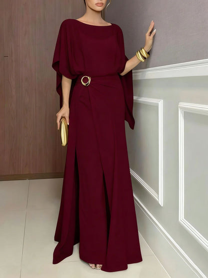 Simple and stylish three-piece set with slits