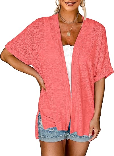 2026 Summer Women's Lightweight Short-Sleeved Casual Loose Fashion Beach Cardigan