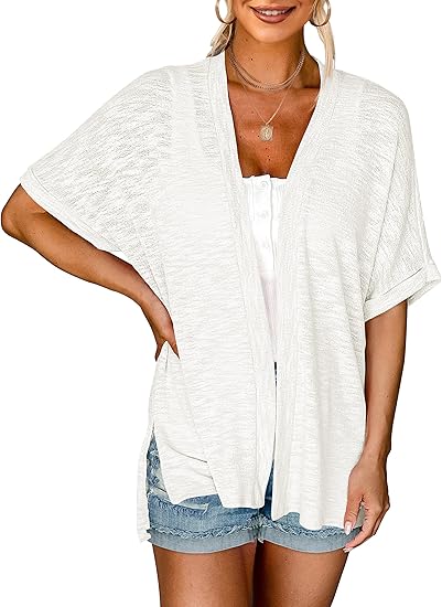 2026 Summer Women's Lightweight Short-Sleeved Casual Loose Fashion Beach Cardigan