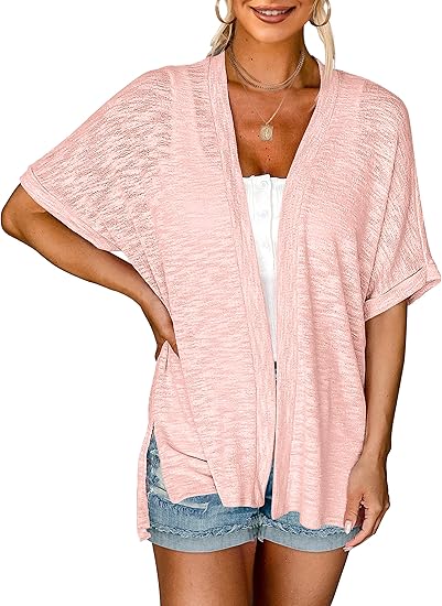 2026 Summer Women's Lightweight Short-Sleeved Casual Loose Fashion Beach Cardigan