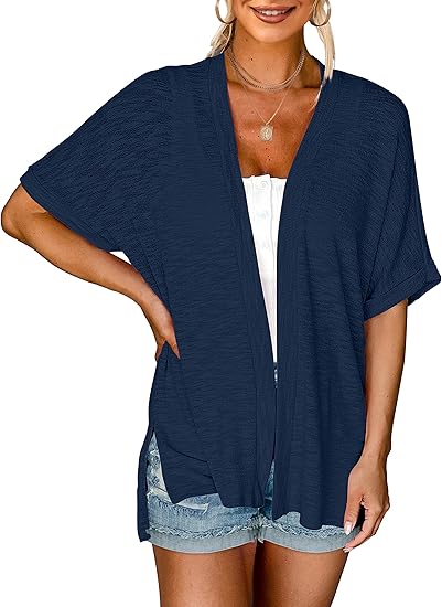 2026 Summer Women's Lightweight Short-Sleeved Casual Loose Fashion Beach Cardigan