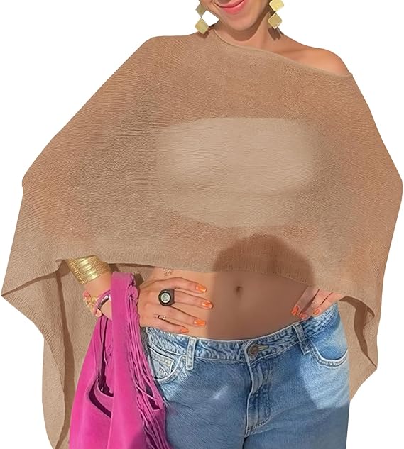 Women's summer shawls and off-the-shoulder beach cover-ups