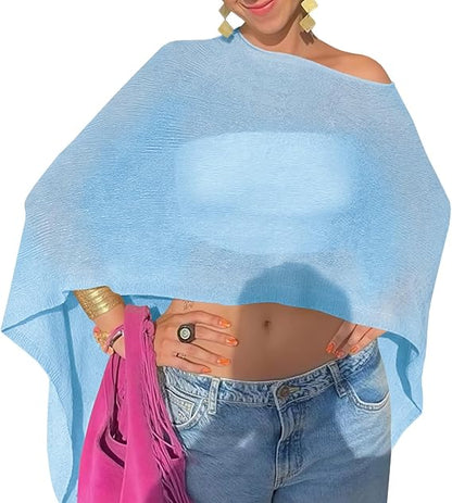 Women's summer shawls and off-the-shoulder beach cover-ups