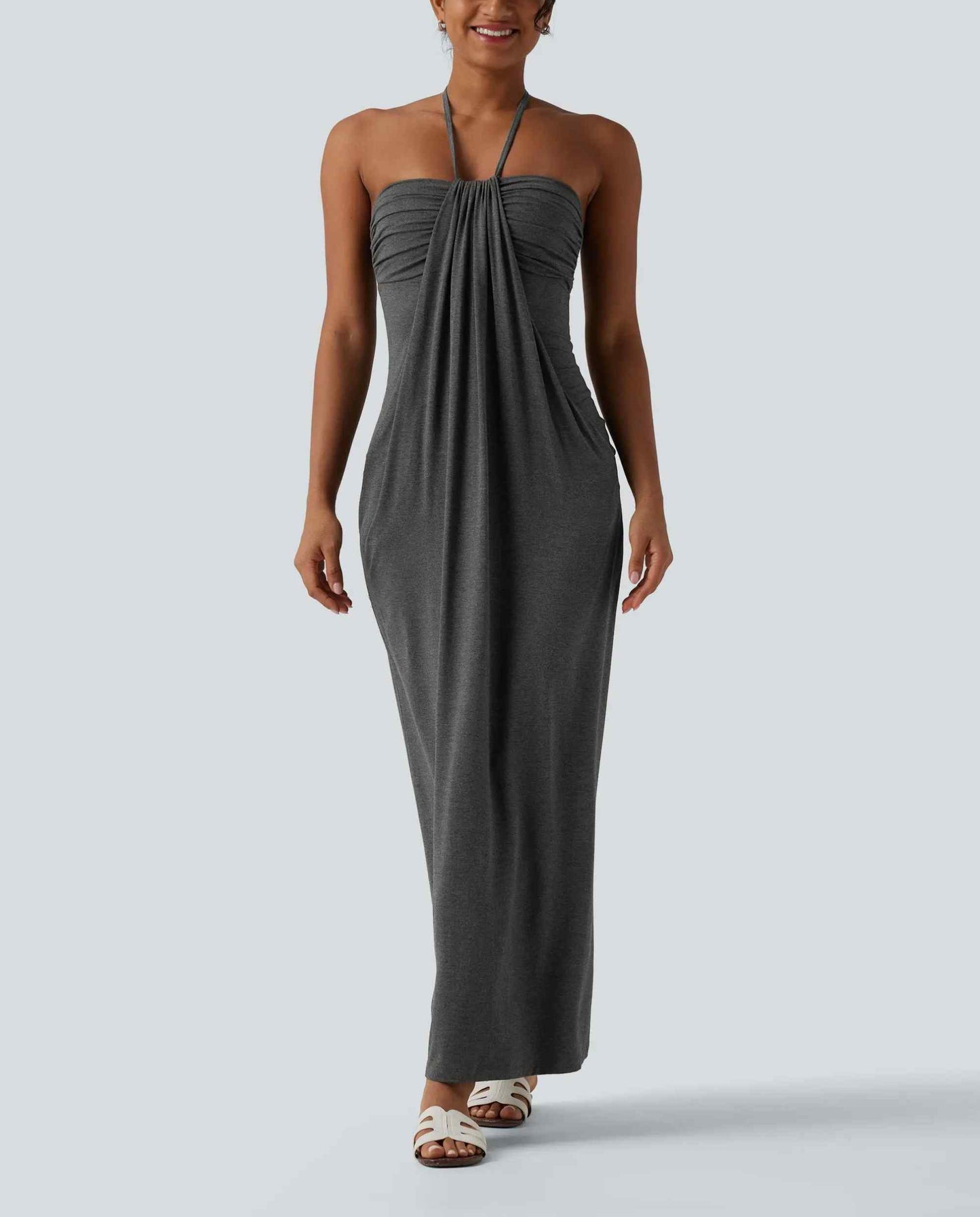 Women's Backless Tie-Strap Maxi Dress with Pockets（buy 2 free shipping）