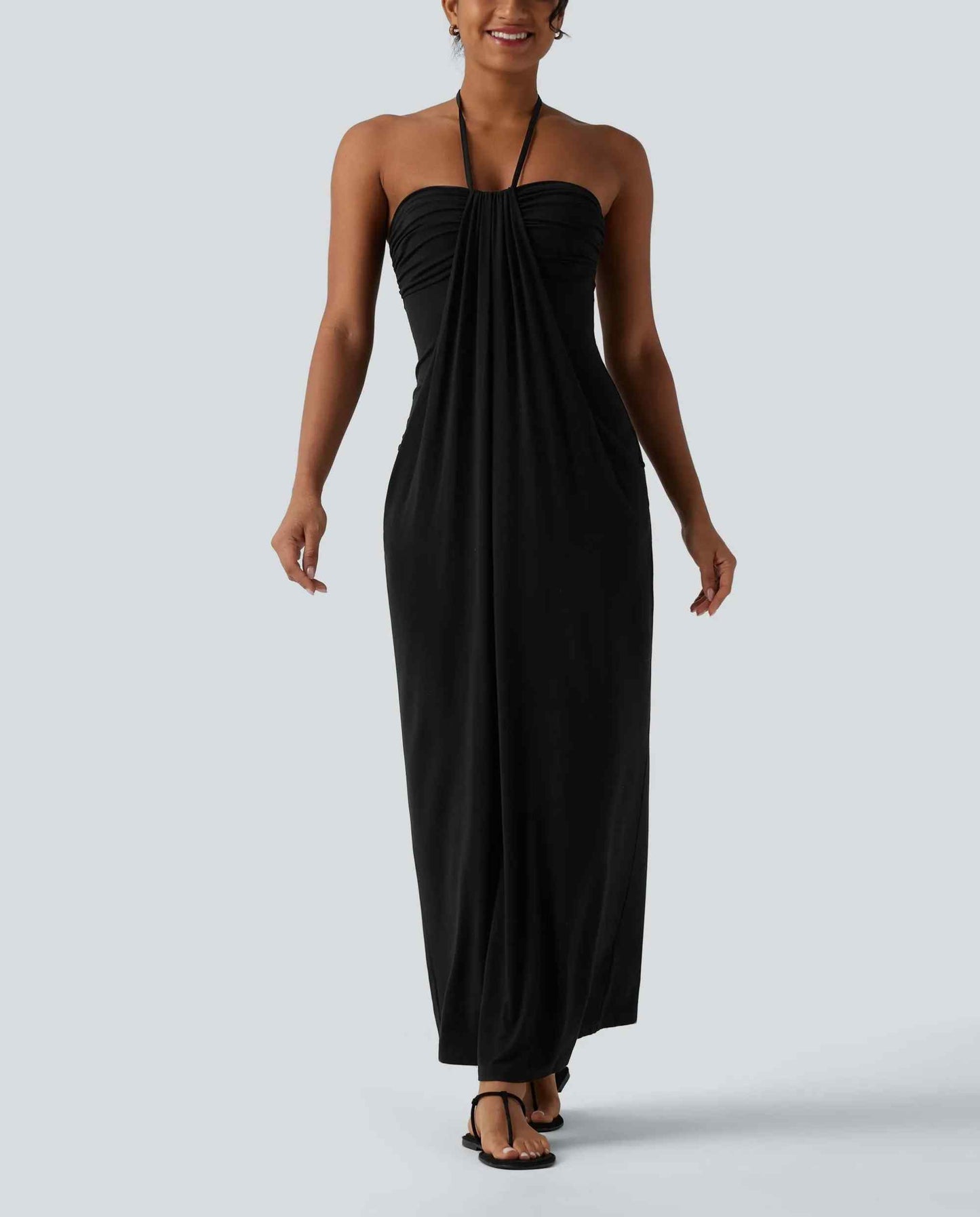 Women's Backless Tie-Strap Maxi Dress with Pockets（buy 2 free shipping）