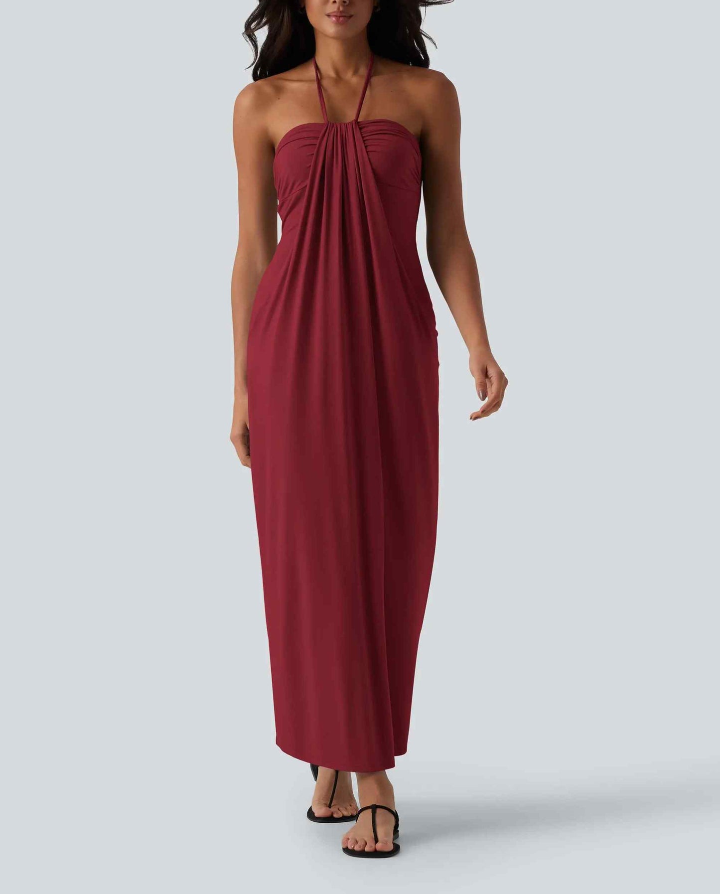 Women's Backless Tie-Strap Maxi Dress with Pockets（buy 2 free shipping）