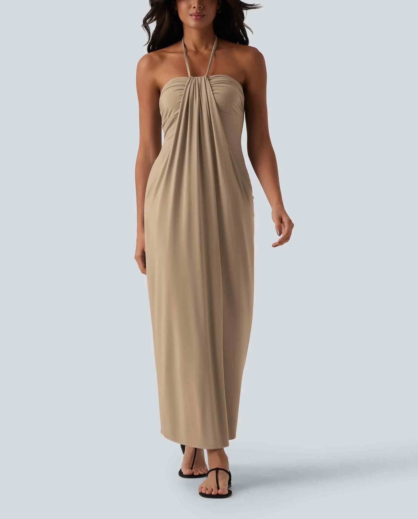 Women's Backless Tie-Strap Maxi Dress with Pockets（buy 2 free shipping）