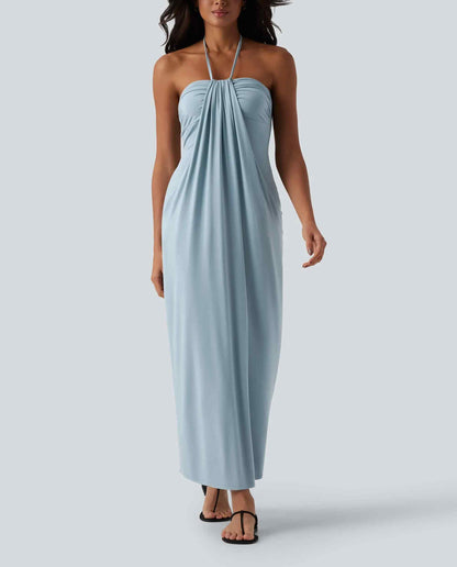 Women's Backless Tie-Strap Maxi Dress with Pockets（buy 2 free shipping）
