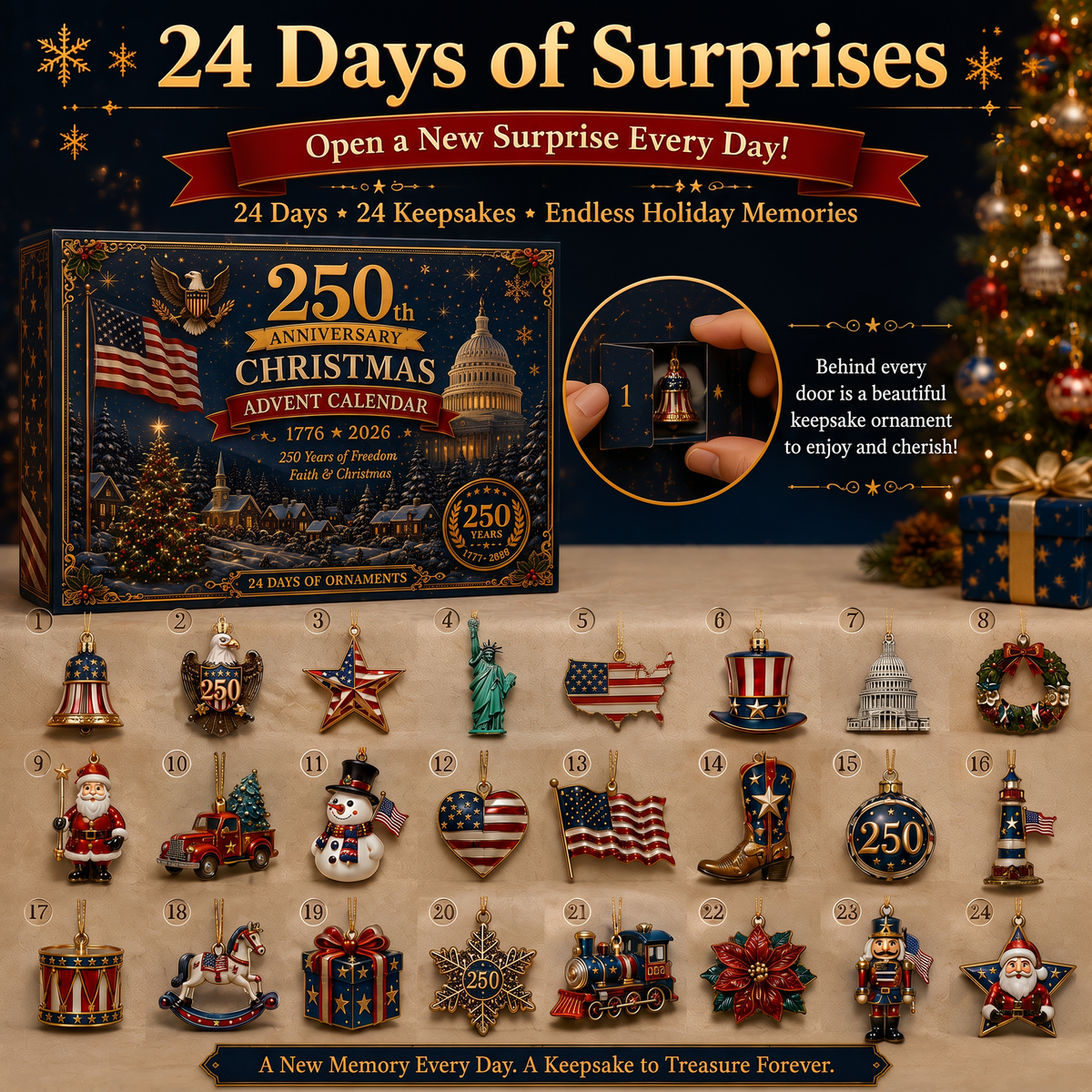 🎄🇺🇸 250th Anniversary Christmas Advent Calendar -