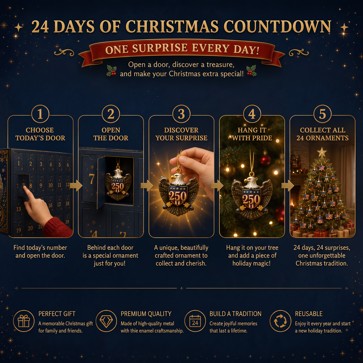 🎄🇺🇸 250th Anniversary Christmas Advent Calendar -