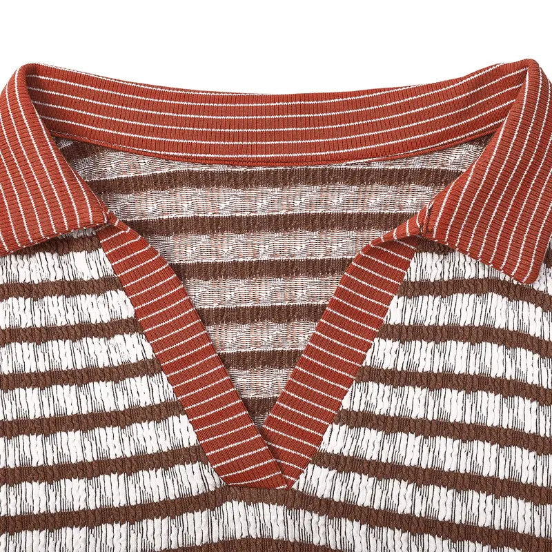 Striped Knit Two-Piece Set