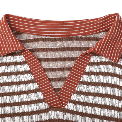 Striped Knit Two-Piece Set