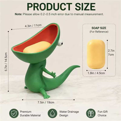 Lizard with open mouth soap box decorative ornament