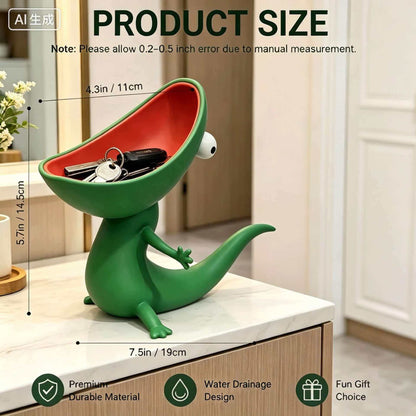 Lizard with open mouth soap box decorative ornament