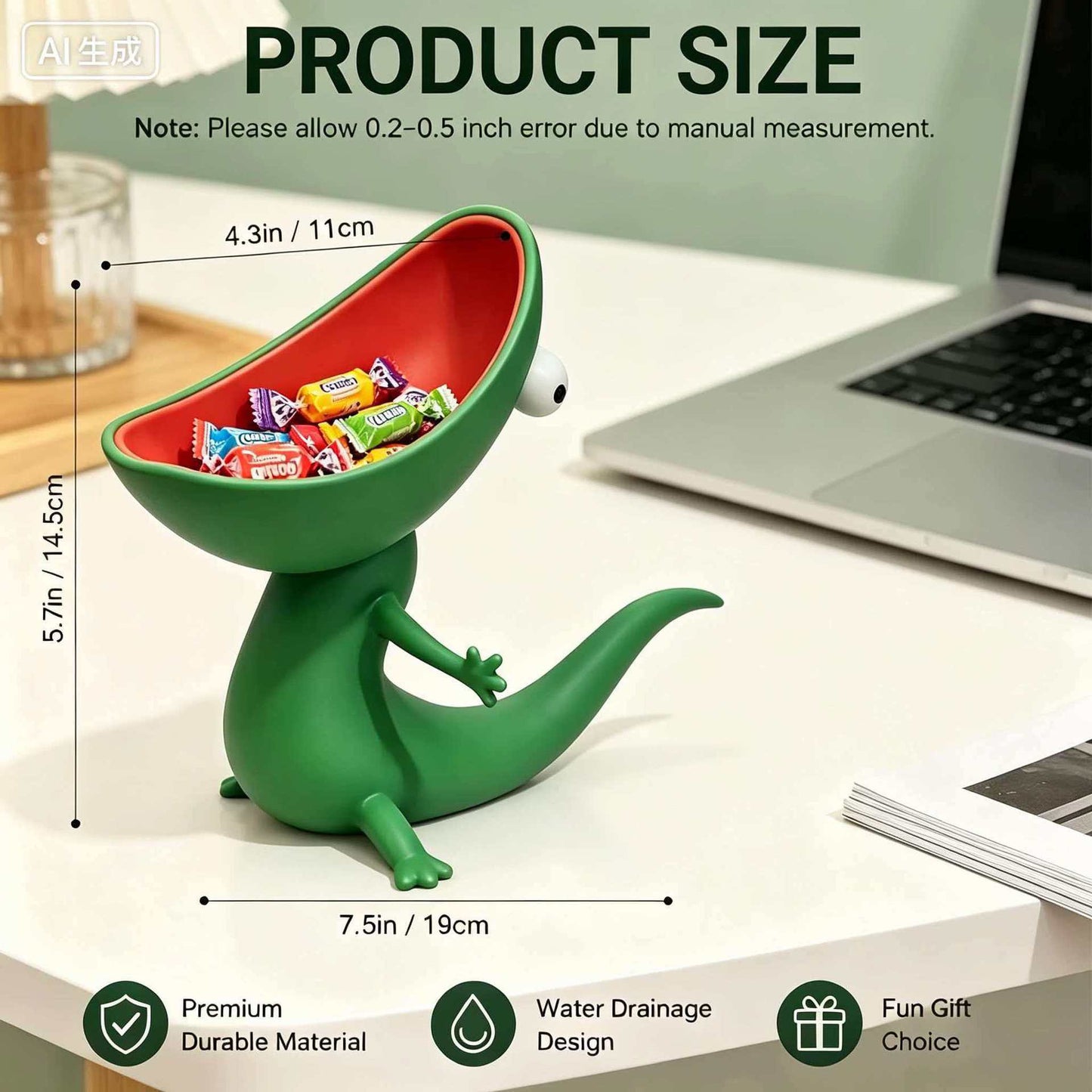 Lizard with open mouth soap box decorative ornament
