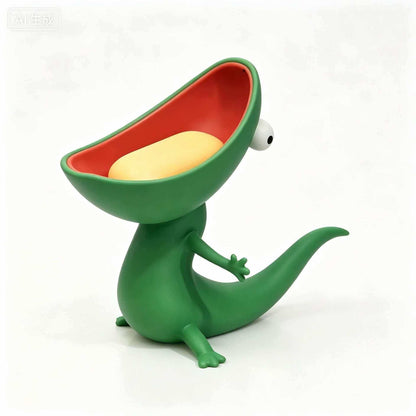 Lizard with open mouth soap box decorative ornament