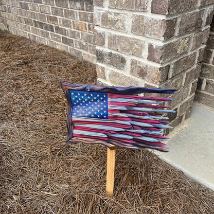 Handcrafted Driftwood American Flag Wall Art