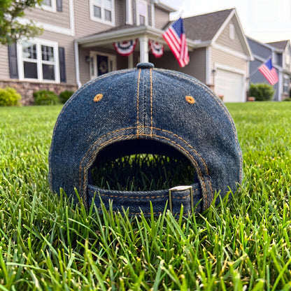 USA 250th Anniversary Hat 1776-2026 - Embroidered Distressed Denim Cap