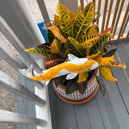Metal Koi Garden Pile Courtyard Lawn Decor Art