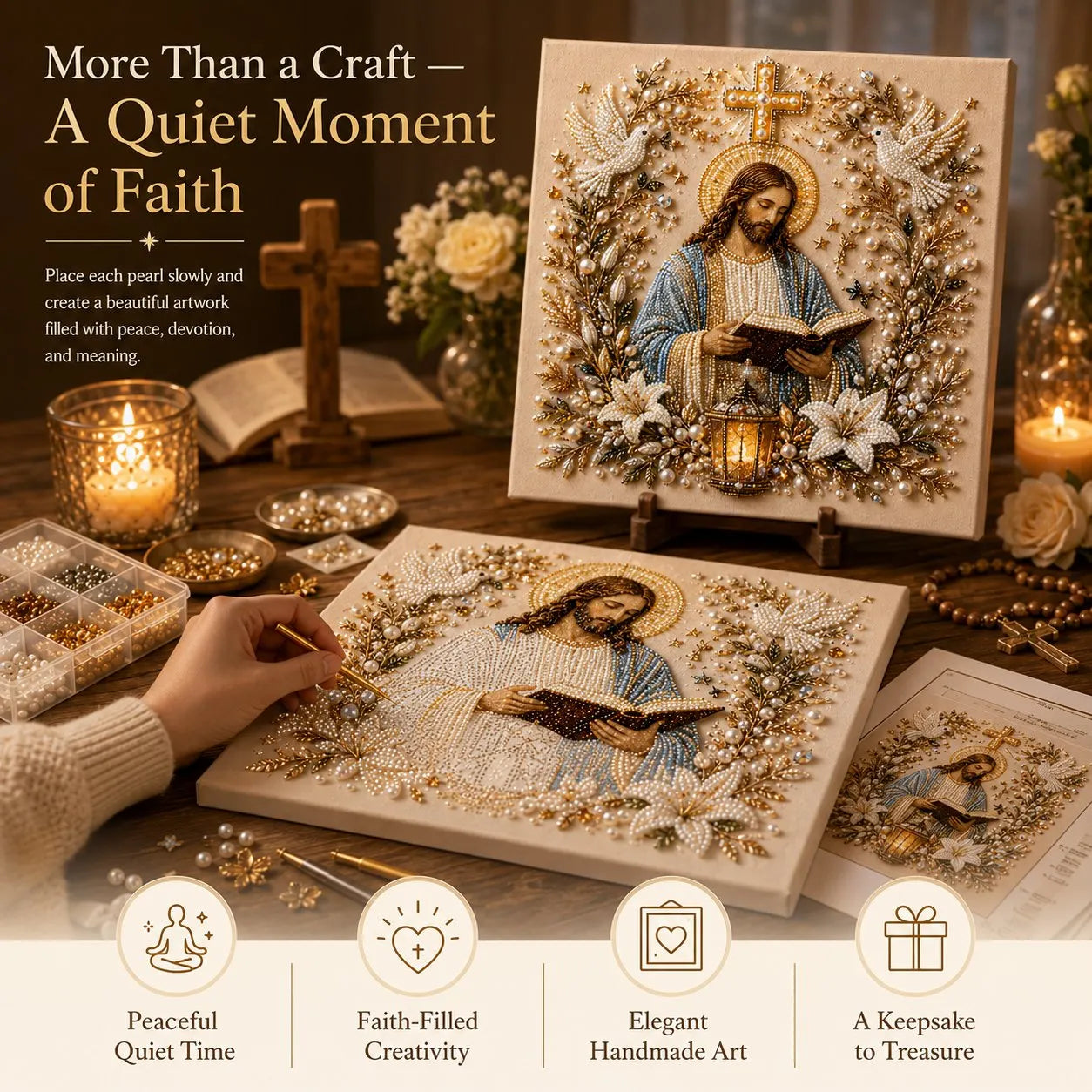 DIY Jesus Pearl Art Kit