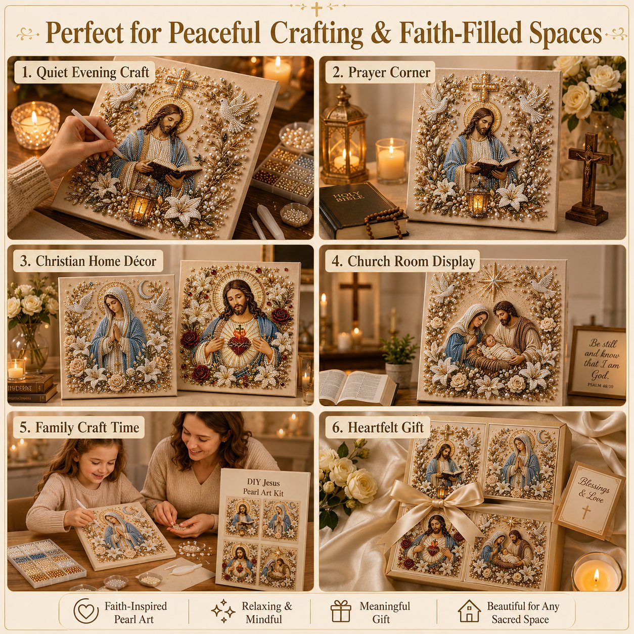 DIY Jesus Pearl Art Kit