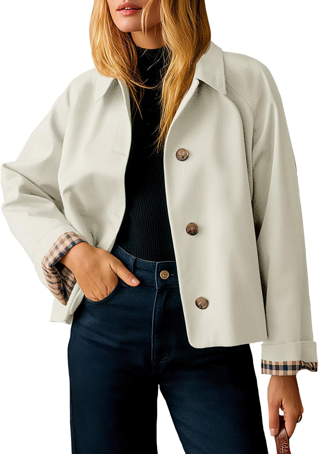 Women's Short Lightweight Single-Breasted Windproof Fashion Jacket