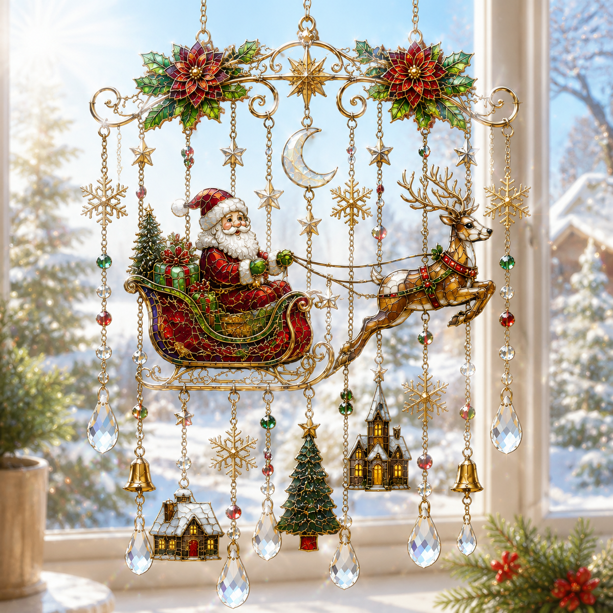 🔥Last Day 49% OFF - Handmade Christmas Window Hanging