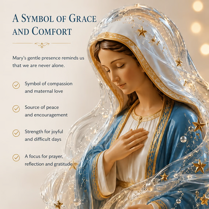 ✨ Our Lady of Starlight Illuminated Prayer Statue