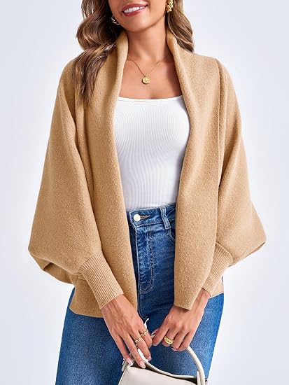 Women's batwing sleeve cape sweater coat