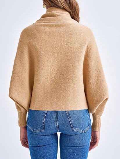 Women's batwing sleeve cape sweater coat