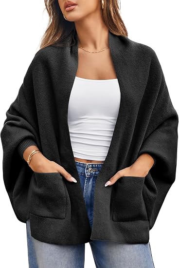 Women's batwing sleeve cape sweater coat