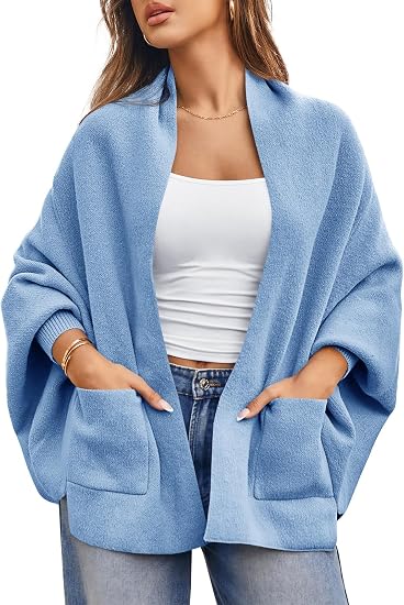 Women's batwing sleeve cape sweater coat