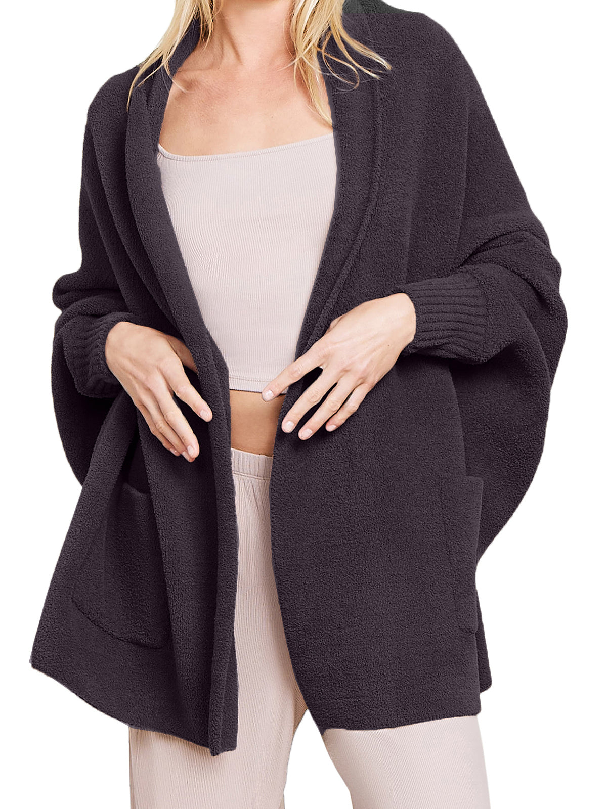 Women's batwing sleeve cape sweater coat