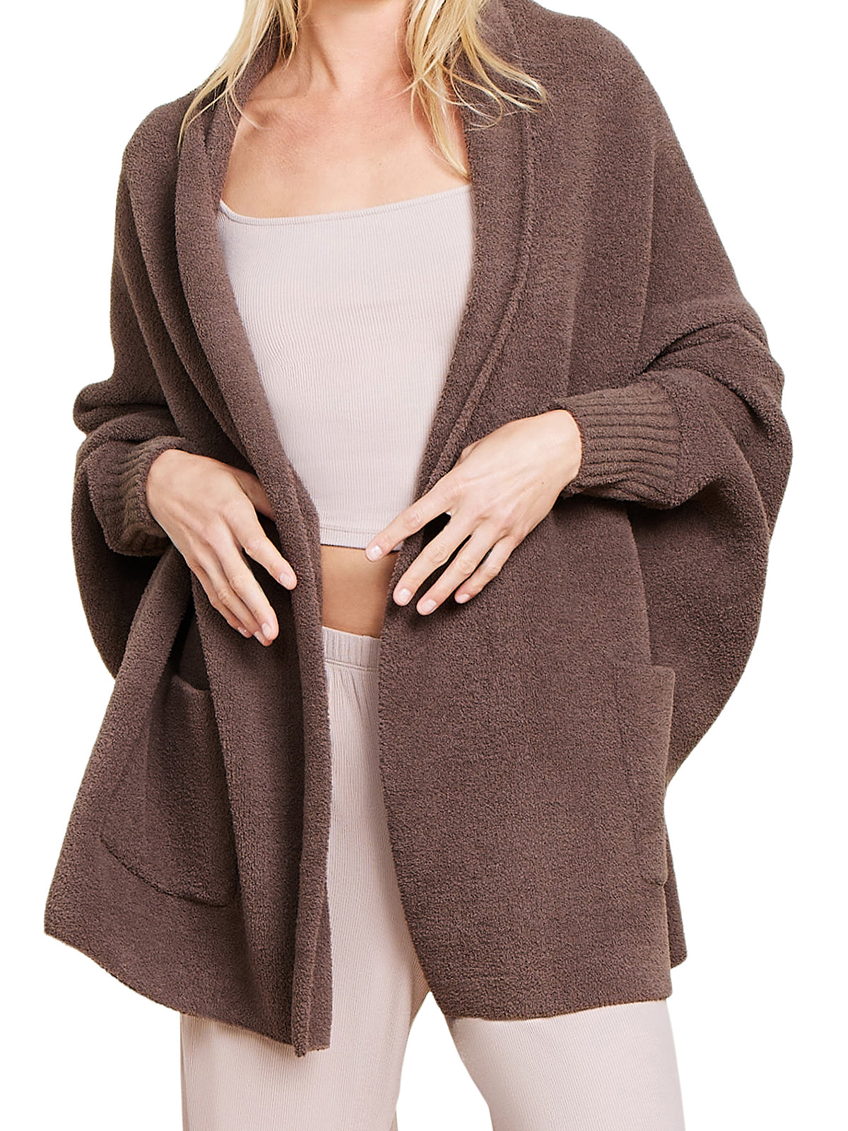 Women's batwing sleeve cape sweater coat