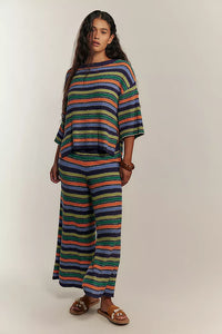 Navy blue stripes