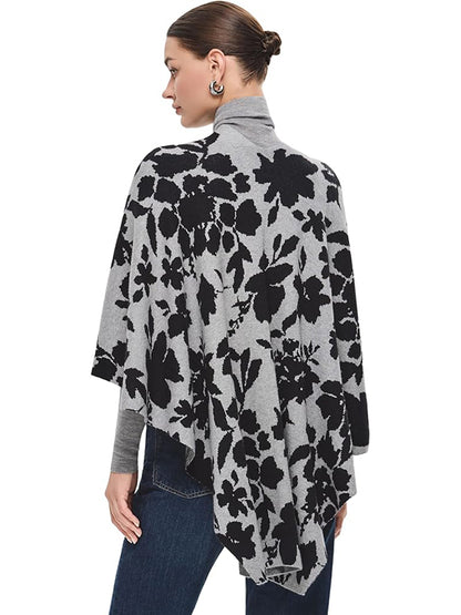 Women's Elegant Shawl Wraps Soft Open Front Poncho Sweater