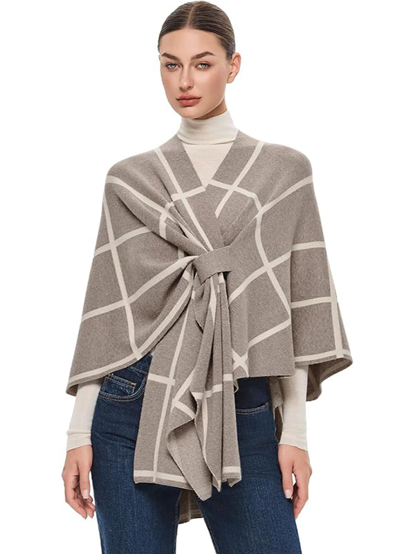 Women's Elegant Shawl Wraps Soft Open Front Poncho Sweater