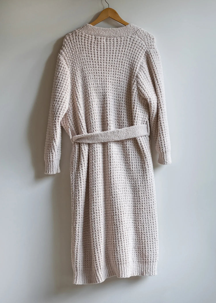 Women's Waffle-Knit Tie-Front Loungewear Romper