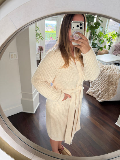 Women's Waffle-Knit Tie-Front Loungewear Romper
