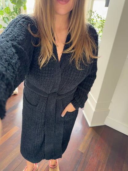 Women's Waffle-Knit Tie-Front Loungewear Romper