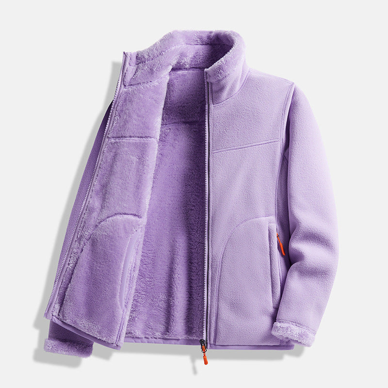 Women's Full-Zip Fleece Reversible Jacket with Pockets