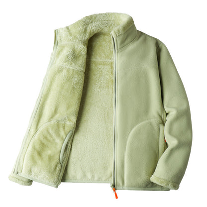 Women's Full-Zip Fleece Reversible Jacket with Pockets