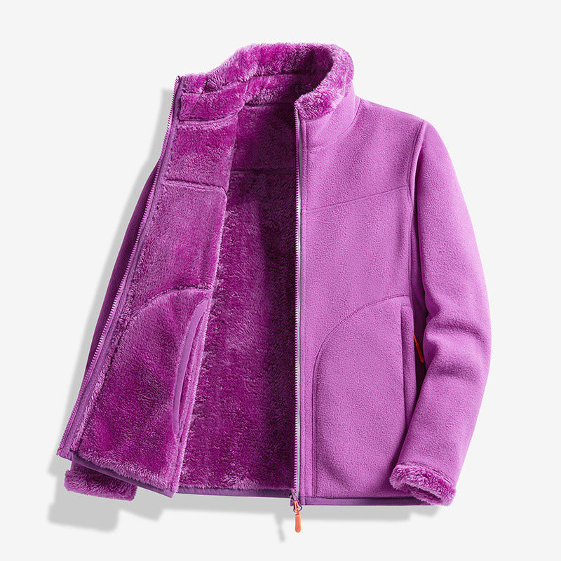Women's Full-Zip Fleece Reversible Jacket with Pockets