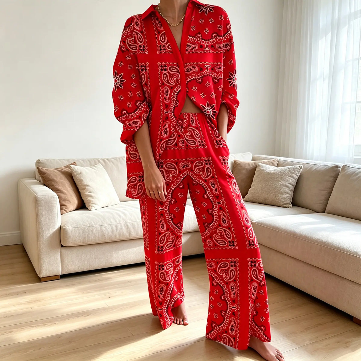Women's Stylish Retro Two-Piece Set