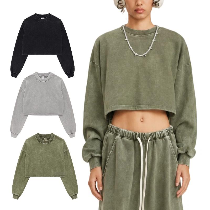 Women's Cropped Long-Sleeve T-Shirt